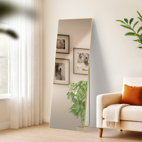 Specchio Benicia 150x50 cm finitura oro lucido