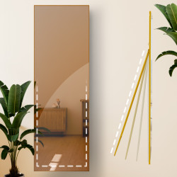 Miroir Benicia 150x50 cm finition or brillant