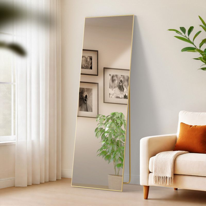 Espejo Benicia 160x50 cm acabado oro brillante