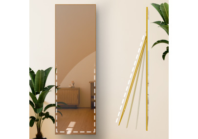 Specchio Benicia 160x50 cm finitura oro lucido