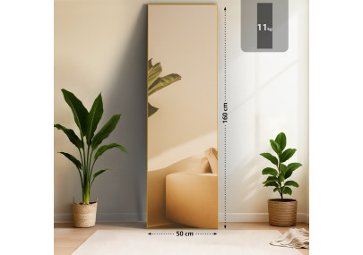 Miroir Benicia 160x50 cm finition or brillant