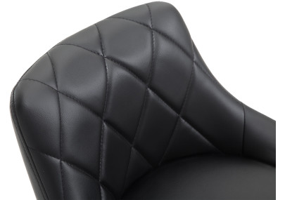 Tabouret de bar Lazio simili cuir blanc noir