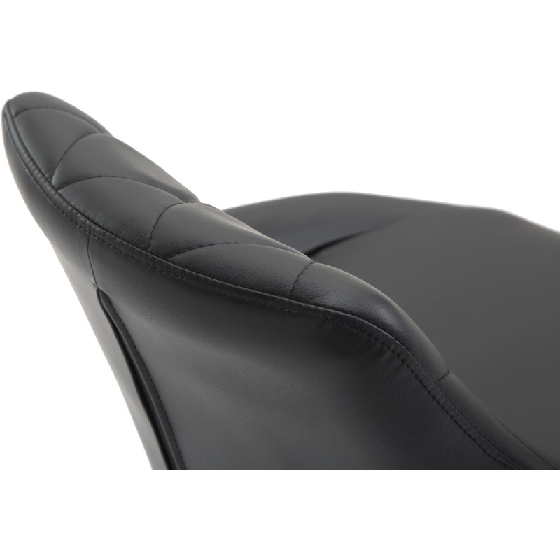 Tabouret de bar Lazio, similicuir, blanc noir