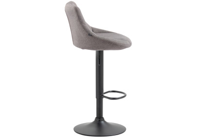 Sgabello bar LAZIO in tessuto grigio,nero