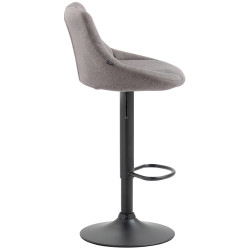 Taburete De Bar Lazio Tapizado En Tela Gris,Negro