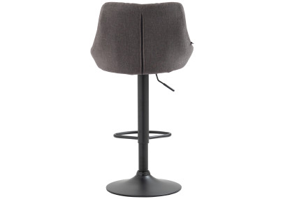 Sgabello bar LAZIO in tessuto grigio,nero