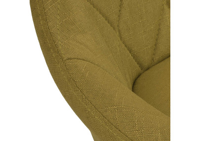 Taburete De Bar Lazio Tapizado En Tela Verde,Negro