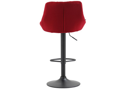 Taburete De Bar Lazio Tapizado En Tela Rojo,Negro