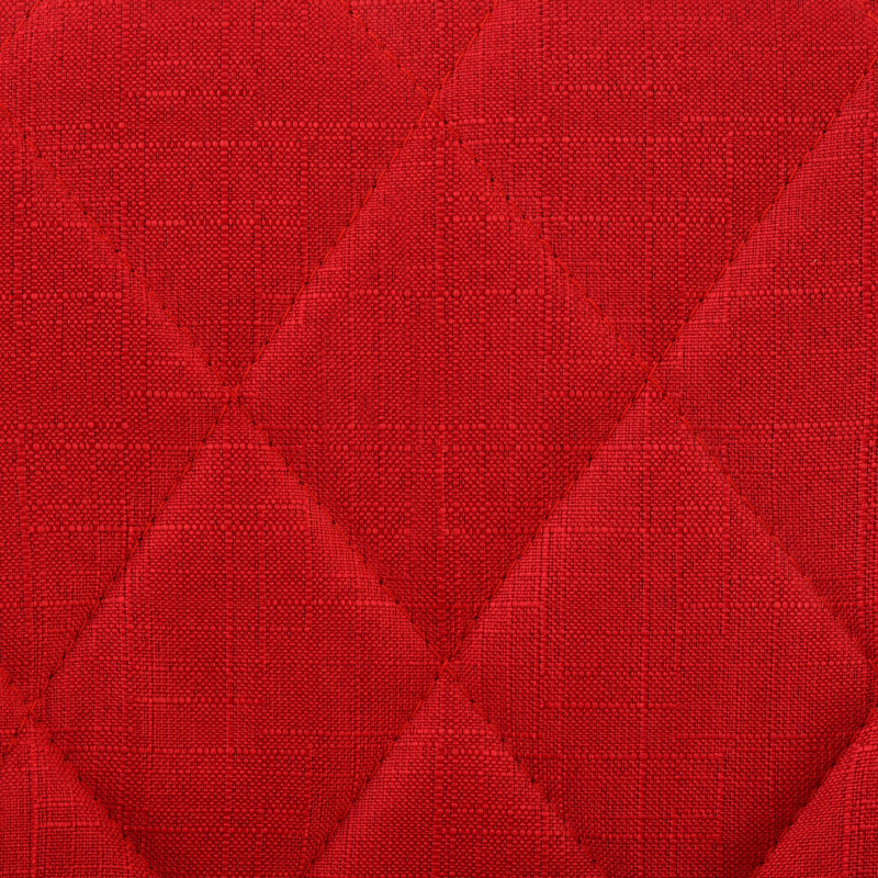 Tabouret de bar Lazio, en tissu, noir et rouge