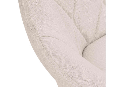 Tabouret de bar Lazio, tissu, blanc/crème