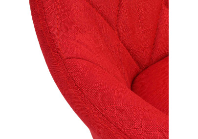 Sgabello bar LAZIO in tessuto rosso,bianco