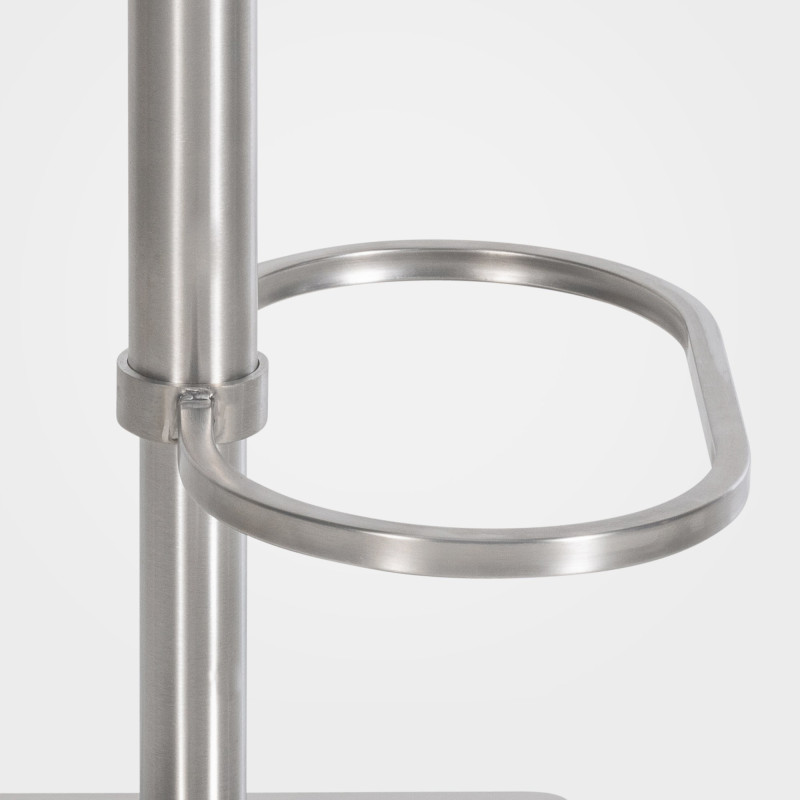 Tabouret de bar en velours Damaso E gris