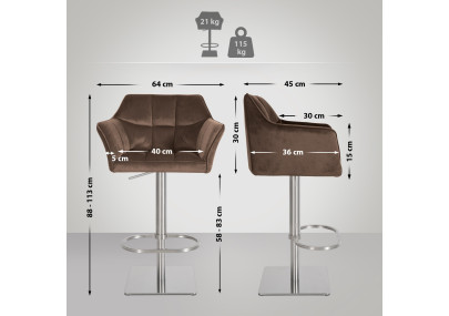 Barhocker Damaso E Samt