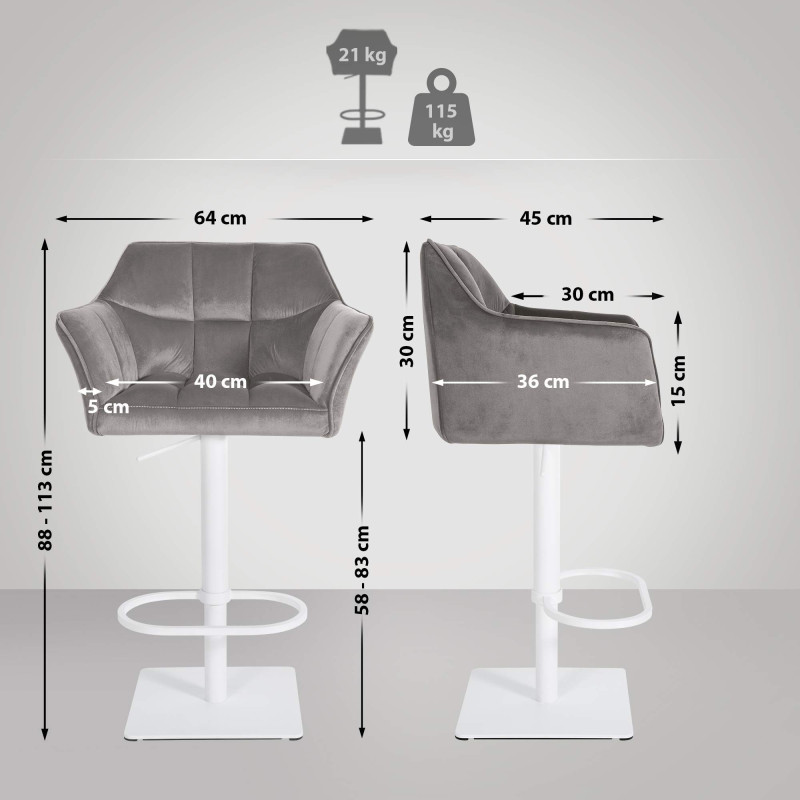 Barhocker Damaso W Samt