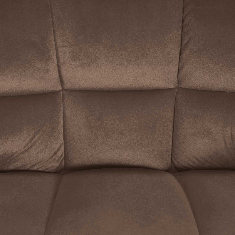 Tabouret de bar Damaso W en velours brun