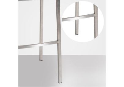 Tabouret de bar Damaso E en velours avec structure à 4 pieds marron