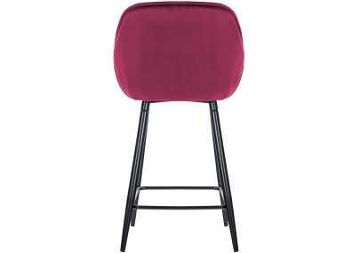 Sgabello da bar Gibson in velluto altezza seduta 76 cm viola