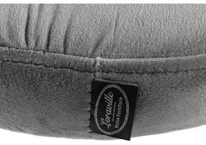 Taburete de bar Ponte tapizado en terciopelo Gris,Negro