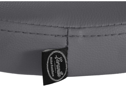 Taburete de bar Ponte redondo en polipiel Gris,Negro