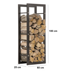 Porte-b?ches Keri 25x60x100 noir mat