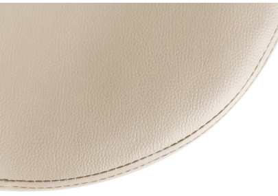 Tabouret de bar Ponte, similicuir, blanc/crème