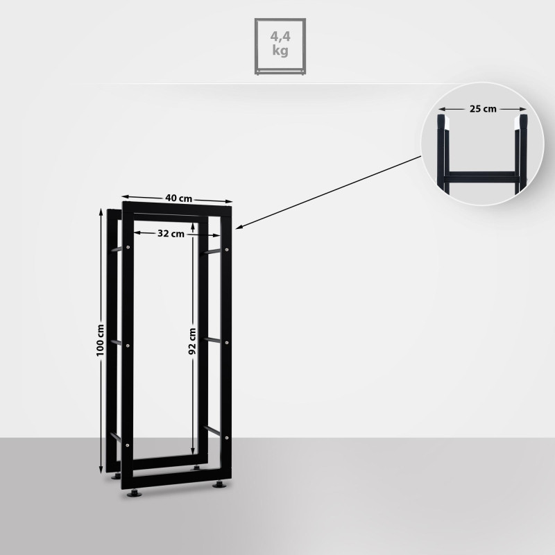 Chaise visiteur Borneo, tissu, gris fonc? noyer