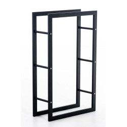 Scaffale portalegna KERI V3 nero opaco 25x60x100 cm