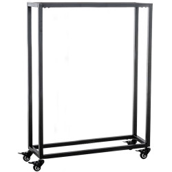 Portalegna per Camino HETTA in Acciaio Inox nero,25x60x100 cm