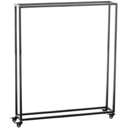 Portalegna per Camino HETTA in Acciaio Inox nero,25x100x150 cm