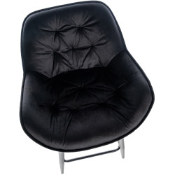 Tabouret de bar Gibson 76 en velours noir