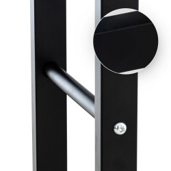 Leñero Keri de metal negro Negro,25x60x80 cm