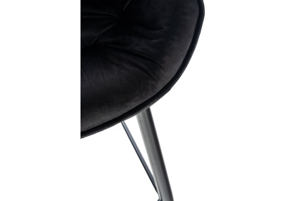 Tabouret de bar Gibson 76 en velours noir