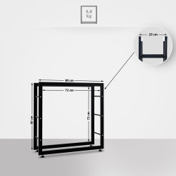 Range-bûches Keri V2 25x80x80 noir