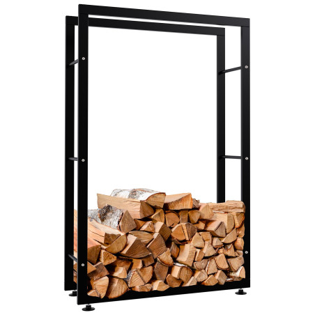 Support à bûches Keri V2 25x80x125 noir