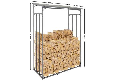 Abri à bûches Ruston Metal L, anthracite