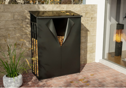 Abri ? bois + couverture Ruston Metal L anthracite