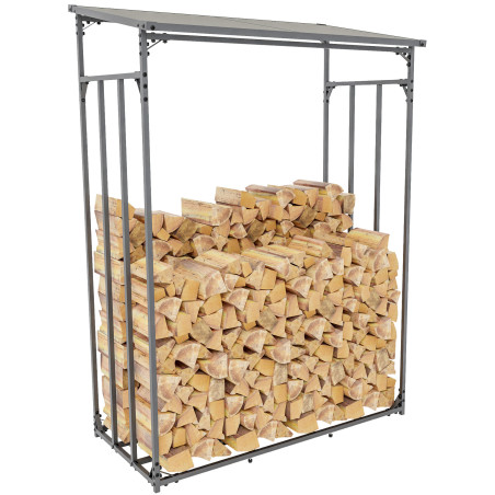 Abri à bois de chauffage en aluminium Ruston L anthracite