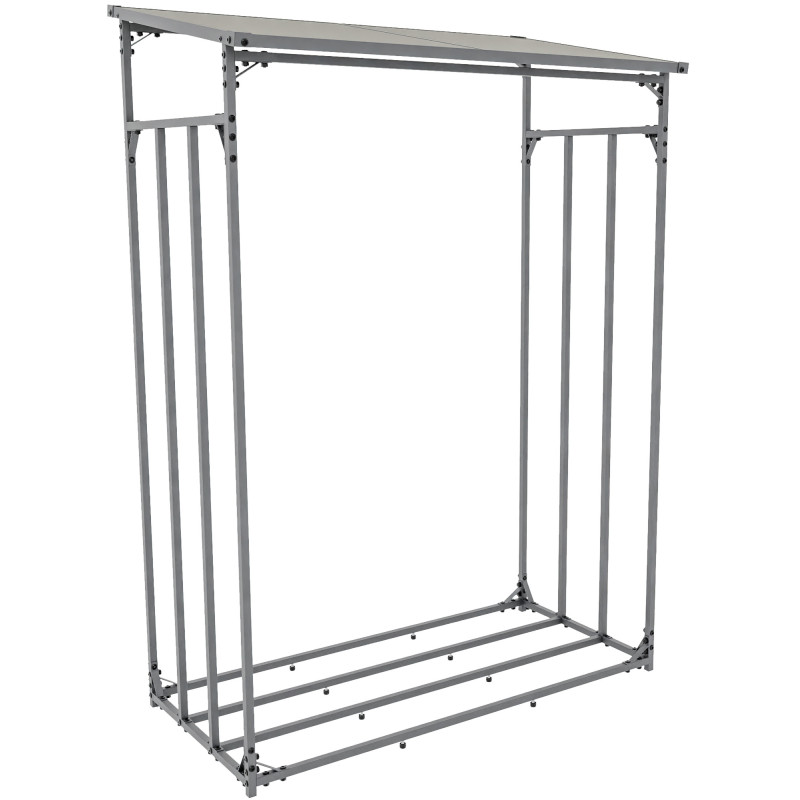 Abri ? bois de chauffage en aluminium Ruston L anthracite