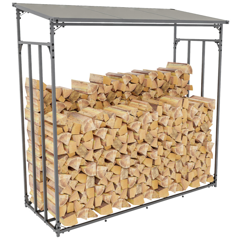 Abri à bûches Ruston XL en aluminium, anthracite