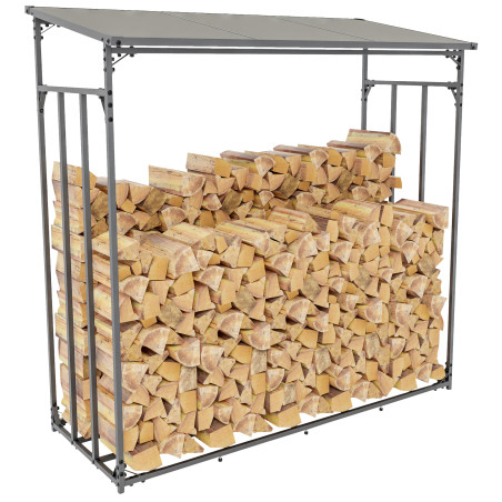 Abri à bûches Ruston XL en aluminium, anthracite
