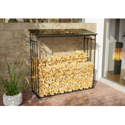 Abri à bûches en aluminium Ruston XXL, anthracite