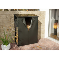 Abri ? b?ches + housse Ruston aluminium L anthracite