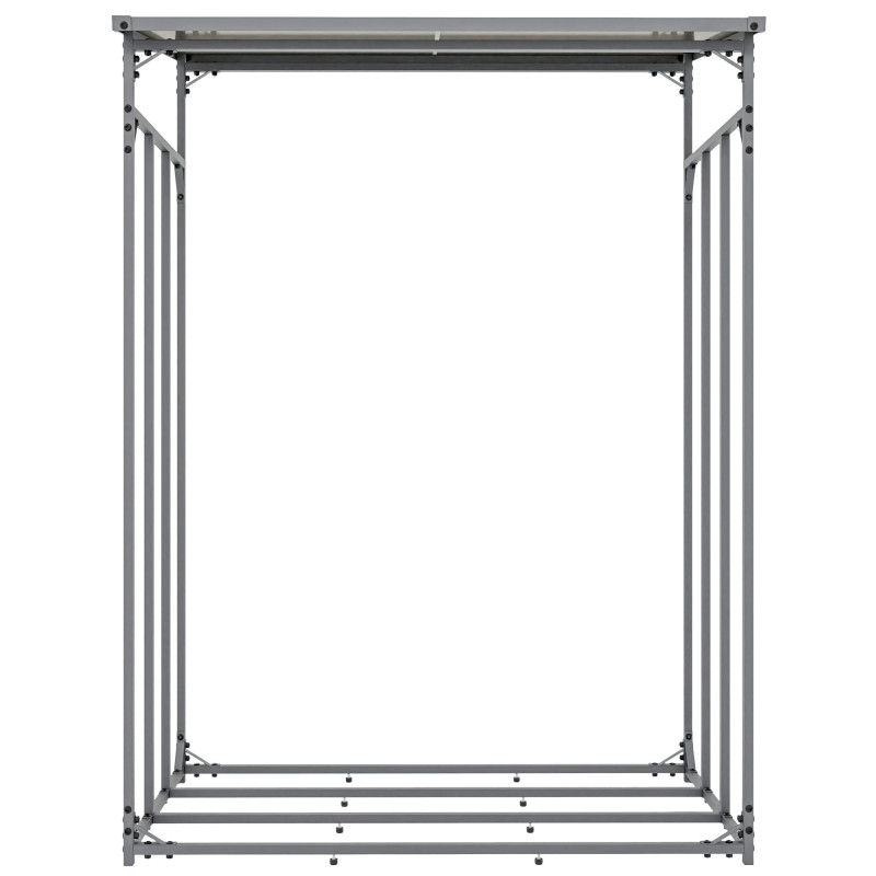 Abri ? b?ches + housse Ruston aluminium L anthracite