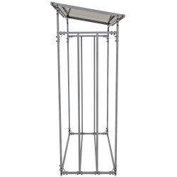 Abri ? b?ches + housse Ruston aluminium L anthracite