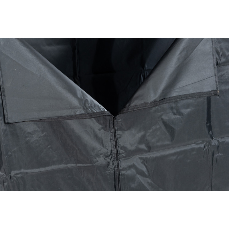 Abri ? b?ches + housse Ruston aluminium L anthracite