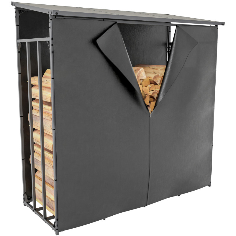 Abri ? b?ches + housse Ruston Aluminium XL anthracite