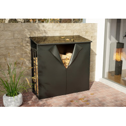 Abri ? b?ches + housse Ruston Aluminium XL anthracite