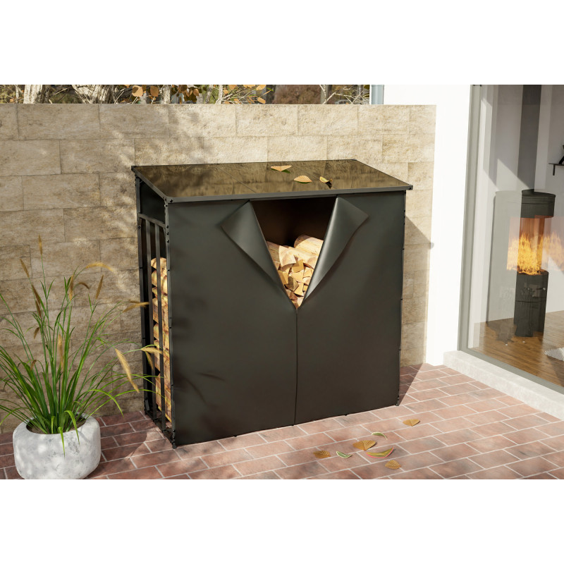 Abri ? b?ches + housse Ruston Aluminium XL anthracite