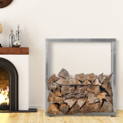 Range-bûches Keri V2 25x100x100 cm en acier inoxydable