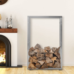 Porta legna Keri in acciaio inox acciaio ,25x80x125 cm